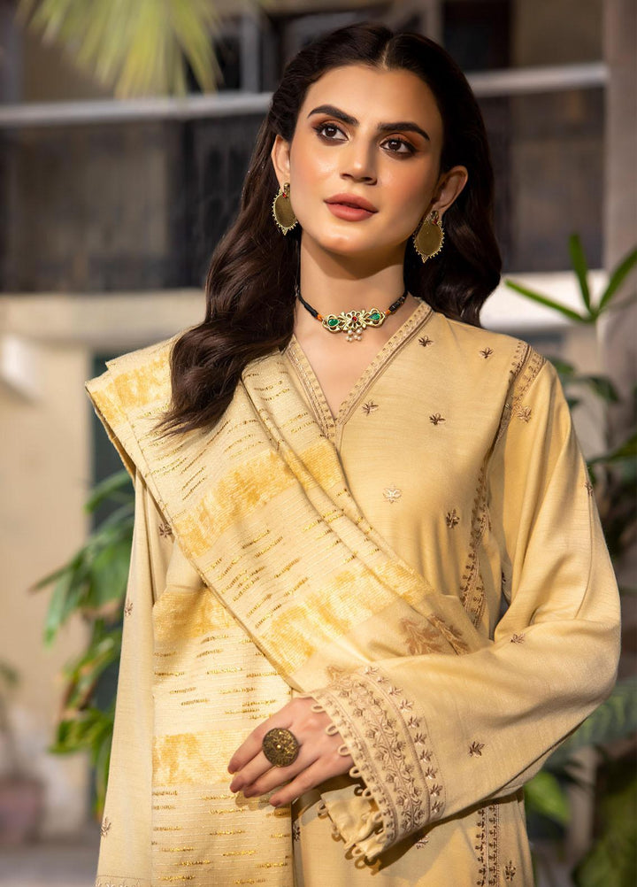 Lakhany Embroidered Slub Suits Unstitched 3 Piece LSM23WS LG-AM-0058 - Winter Collection
