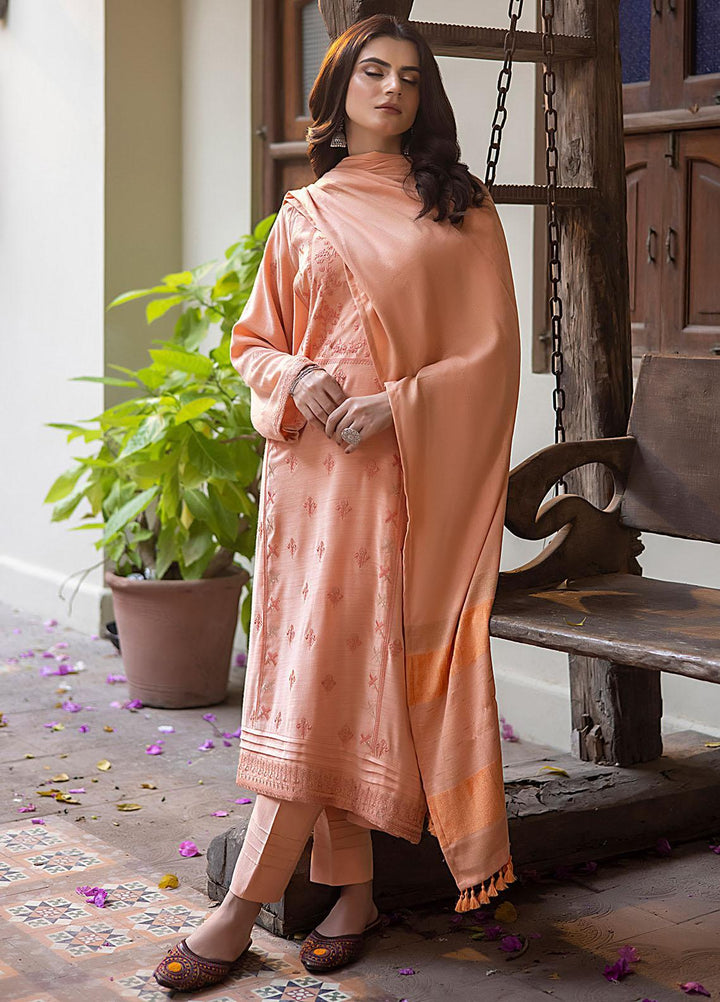 Lakhany Embroidered Slub Suits Unstitched 3 Piece LSM23WS LG-IZ-0092 - Winter Collection