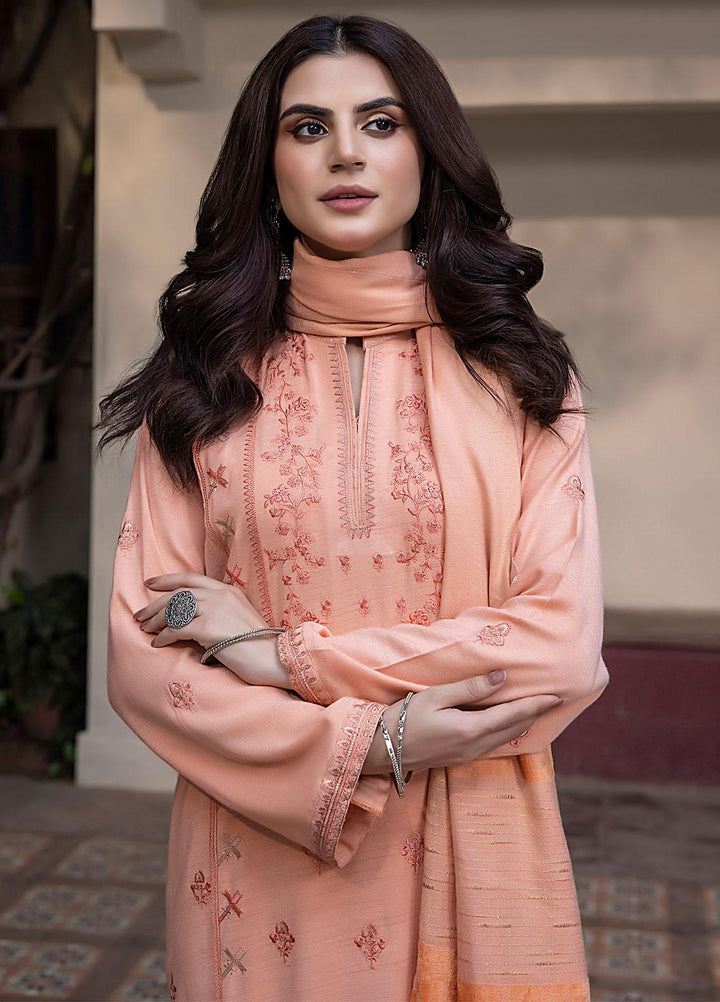 Lakhany Embroidered Slub Suits Unstitched 3 Piece LSM23WS LG-IZ-0092 - Winter Collection