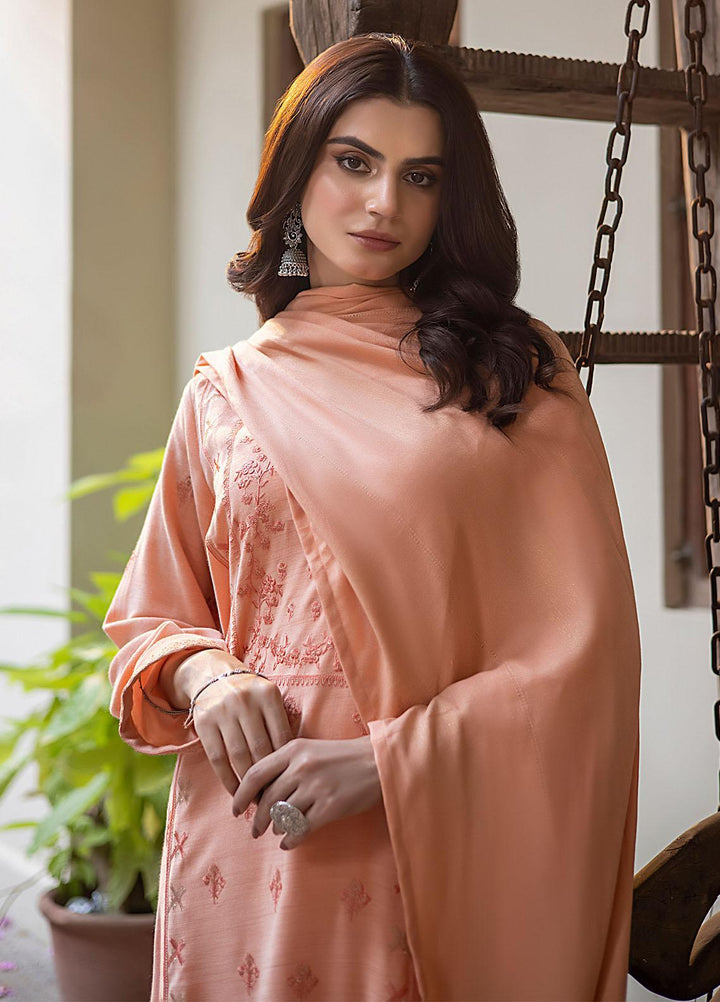 Lakhany Embroidered Slub Suits Unstitched 3 Piece LSM23WS LG-IZ-0092 - Winter Collection
