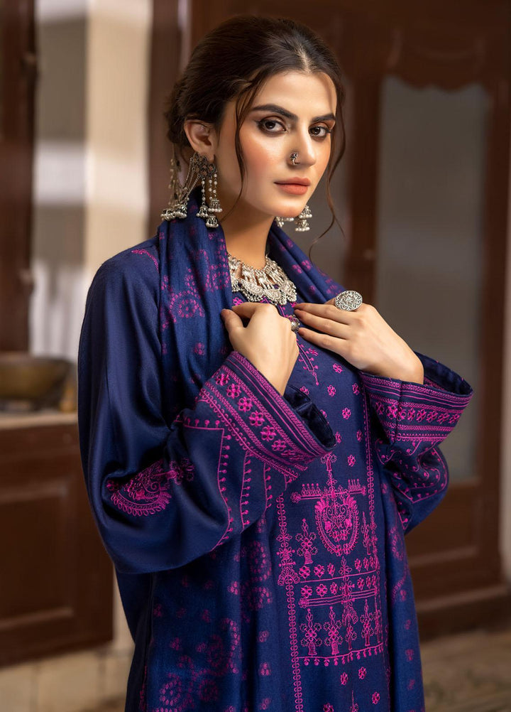 Lakhany Embroidered Slub Suits Unstitched 3 Piece LSM23WS LG-SR-0132 - Winter Collection