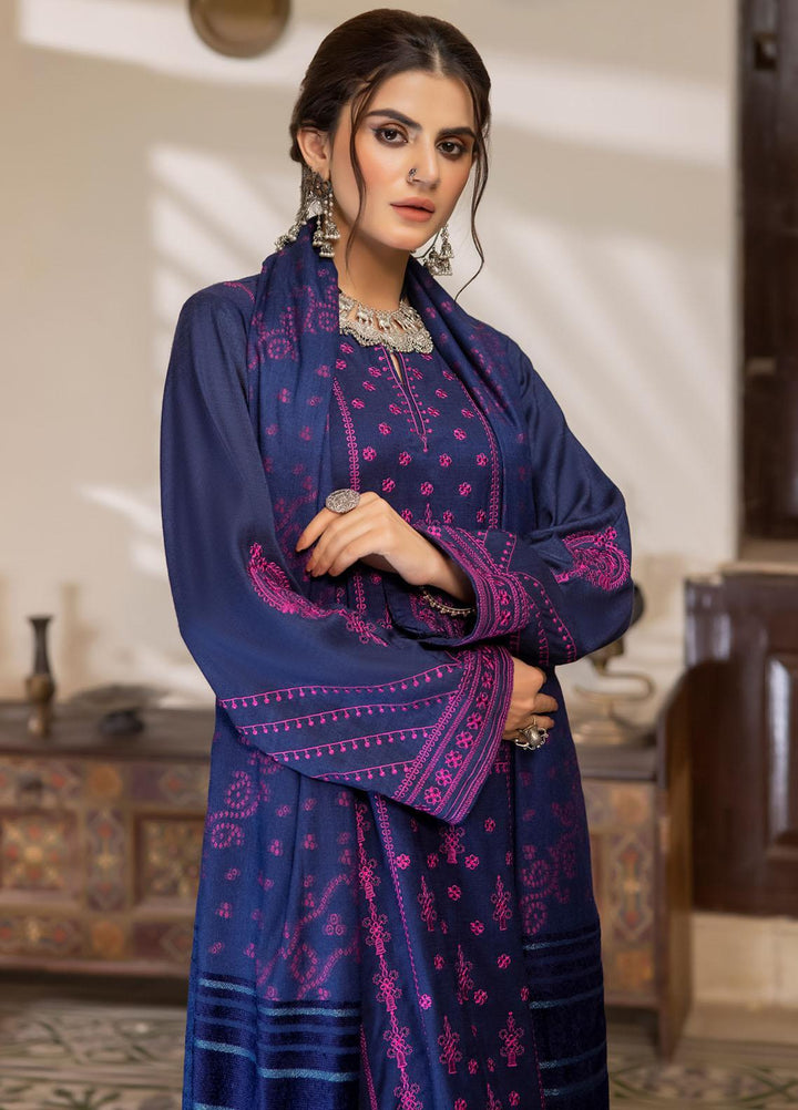 Lakhany Embroidered Slub Suits Unstitched 3 Piece LSM23WS LG-SR-0132 - Winter Collection