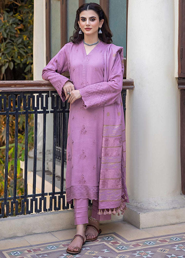 Lakhany Embroidered Slub Suits Unstitched 3 Piece LSM23WS LG-SR-0166 - Winter Collection