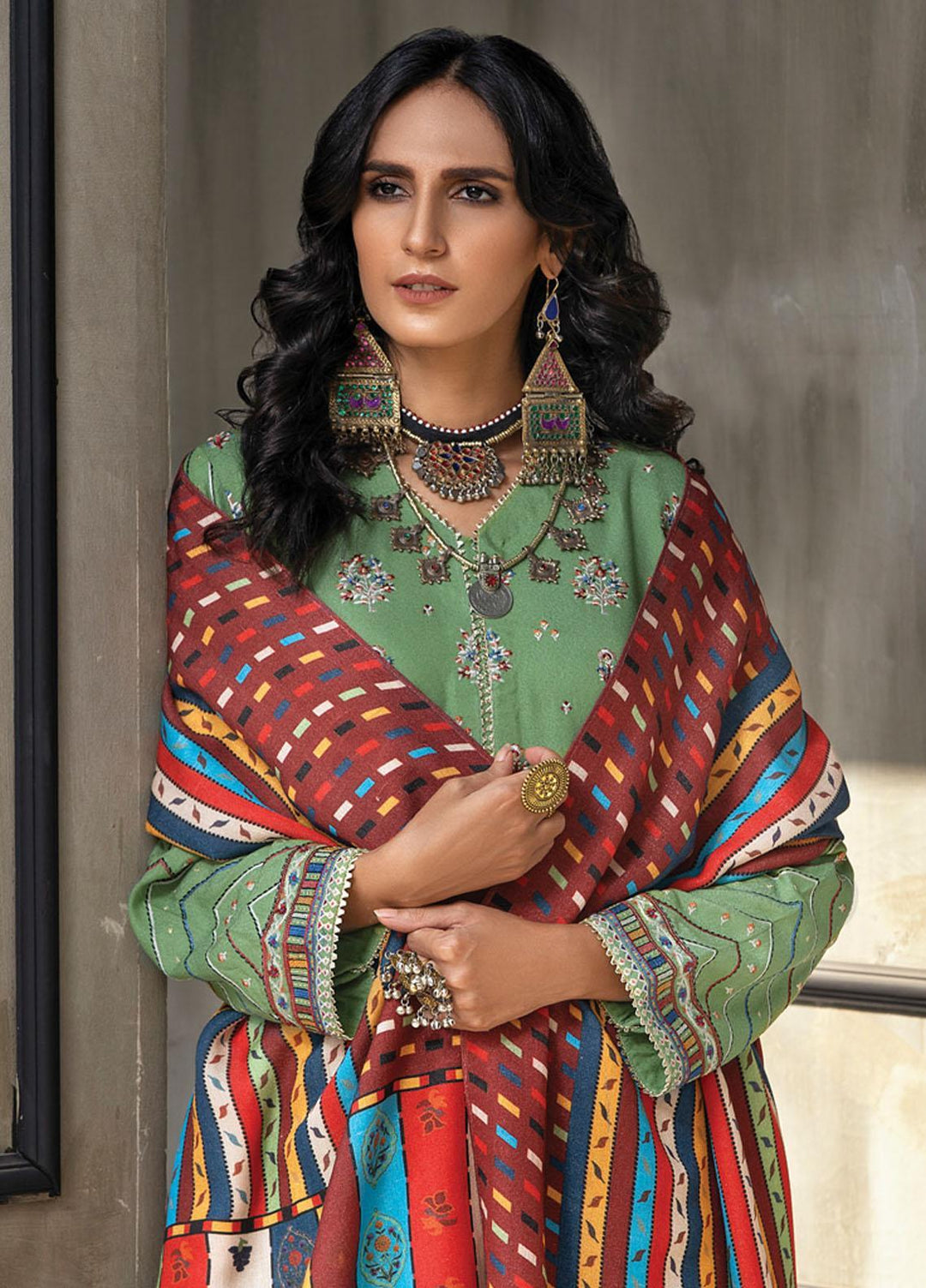 Lakhany Embroidered Karandi Suits Unstitched 3 Piece LSM21WU-2 WKC-7021 - Winter Collection