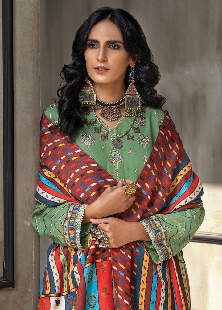 Lakhany Embroidered Karandi Suits Unstitched 3 Piece LSM21WU-2 WKC-7021 - Winter Collection