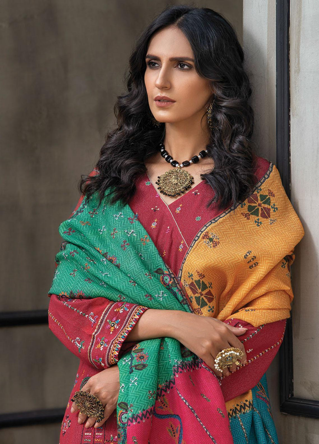 Lakhany Embroidered Karandi Suits Unstitched 3 Piece LSM21WU-2 WKC-7022 - Winter Collection