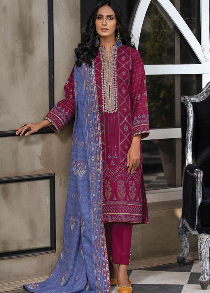 Lakhany Embroidered Khaddar Suits Unstitched 3 Piece LSM21WU-2 WKE-7016 - Winter Collection