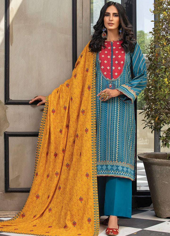 Lakhany Embroidered Khaddar Suits Unstitched 3 Piece LSM21WU-2 WKE-7018 - Winter Collection