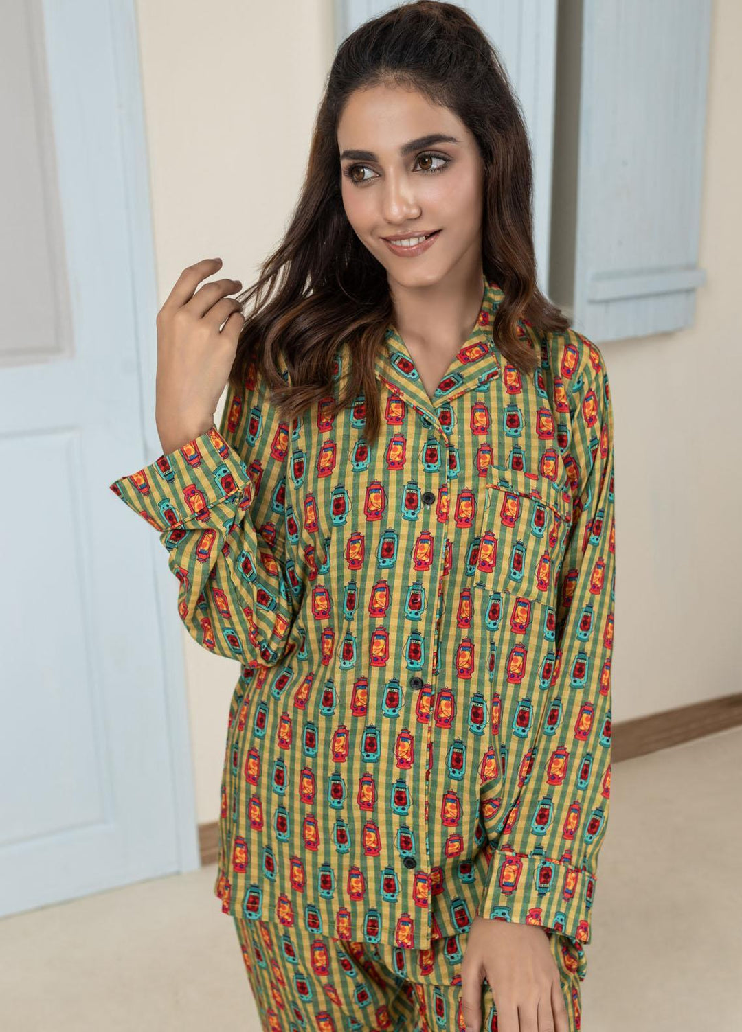 Lakhany Night Wear Cool Max Polyester 2 Piece Dress LSM21WNW LSM-2546