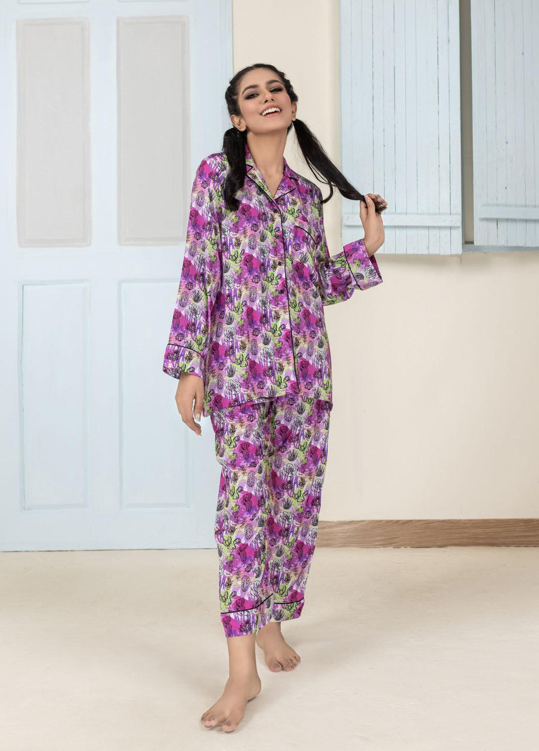 Lakhany Night Wear Cool Max Polyester 2 Piece Dress LSM21WNW LSM-2547