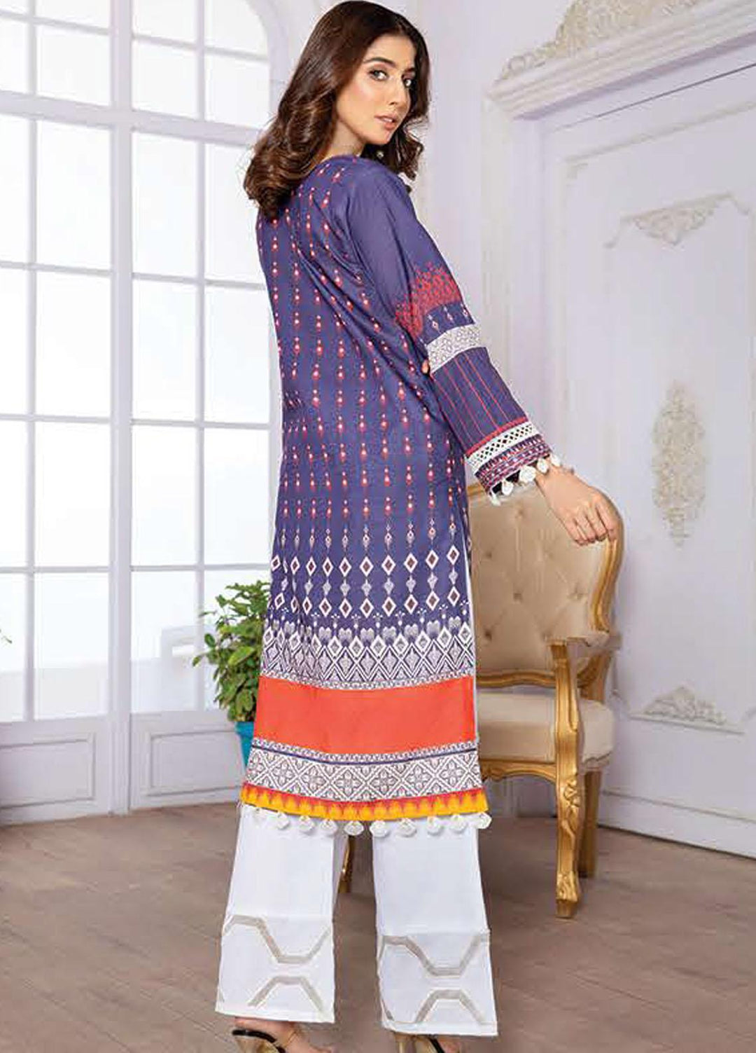 LALA Textiles Printed Lawn  Unstitched Kurties LT22DK ABASHA LA-0027 - Summer Collection