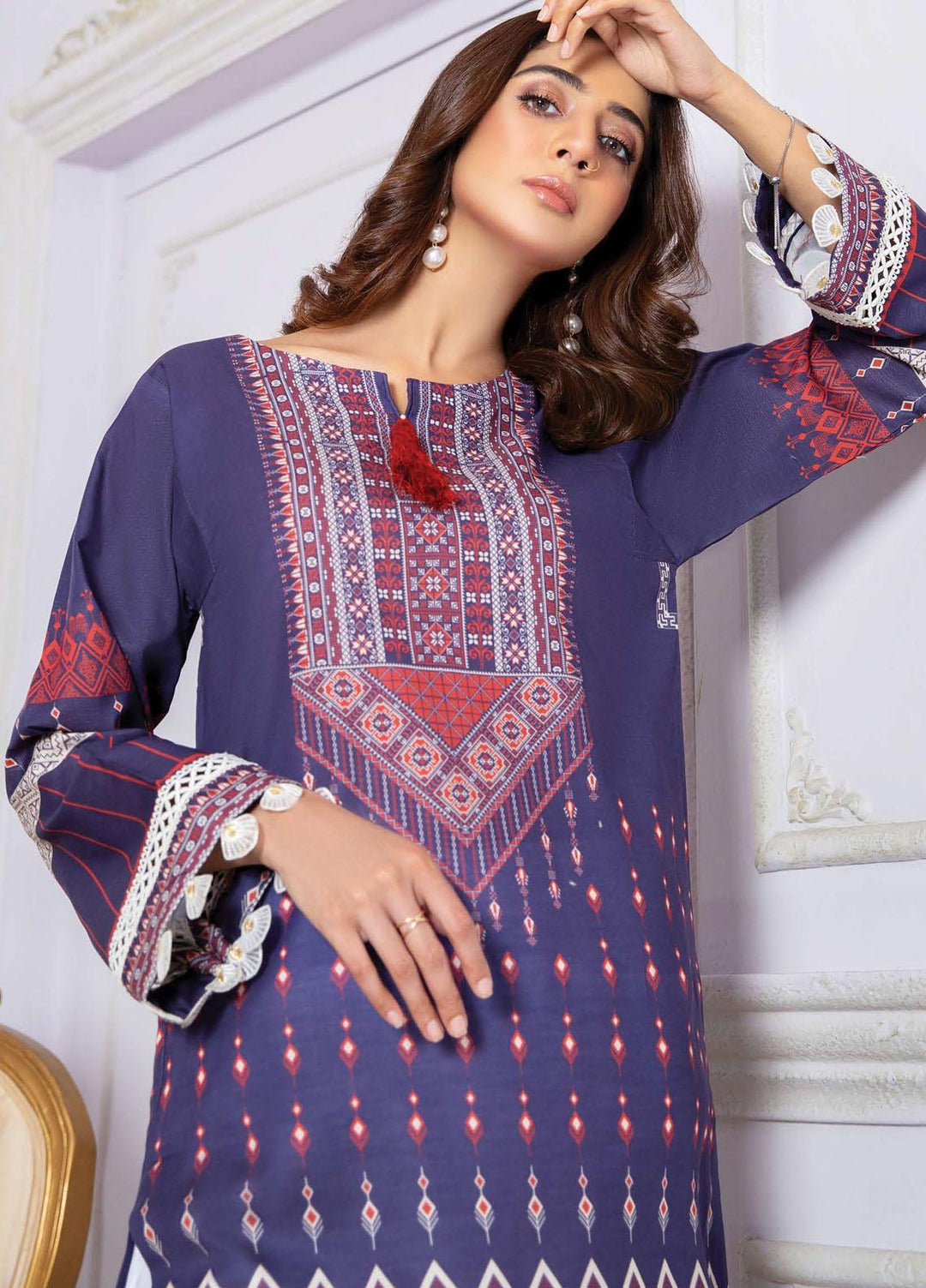 LALA Textiles Printed Lawn  Unstitched Kurties LT22DK ABASHA LA-0027 - Summer Collection