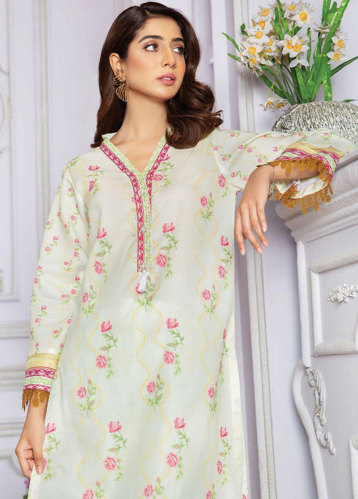 LALA Textiles Printed Lawn  Unstitched Kurties LT22DK BERNE LA-0028 - Summer Collection