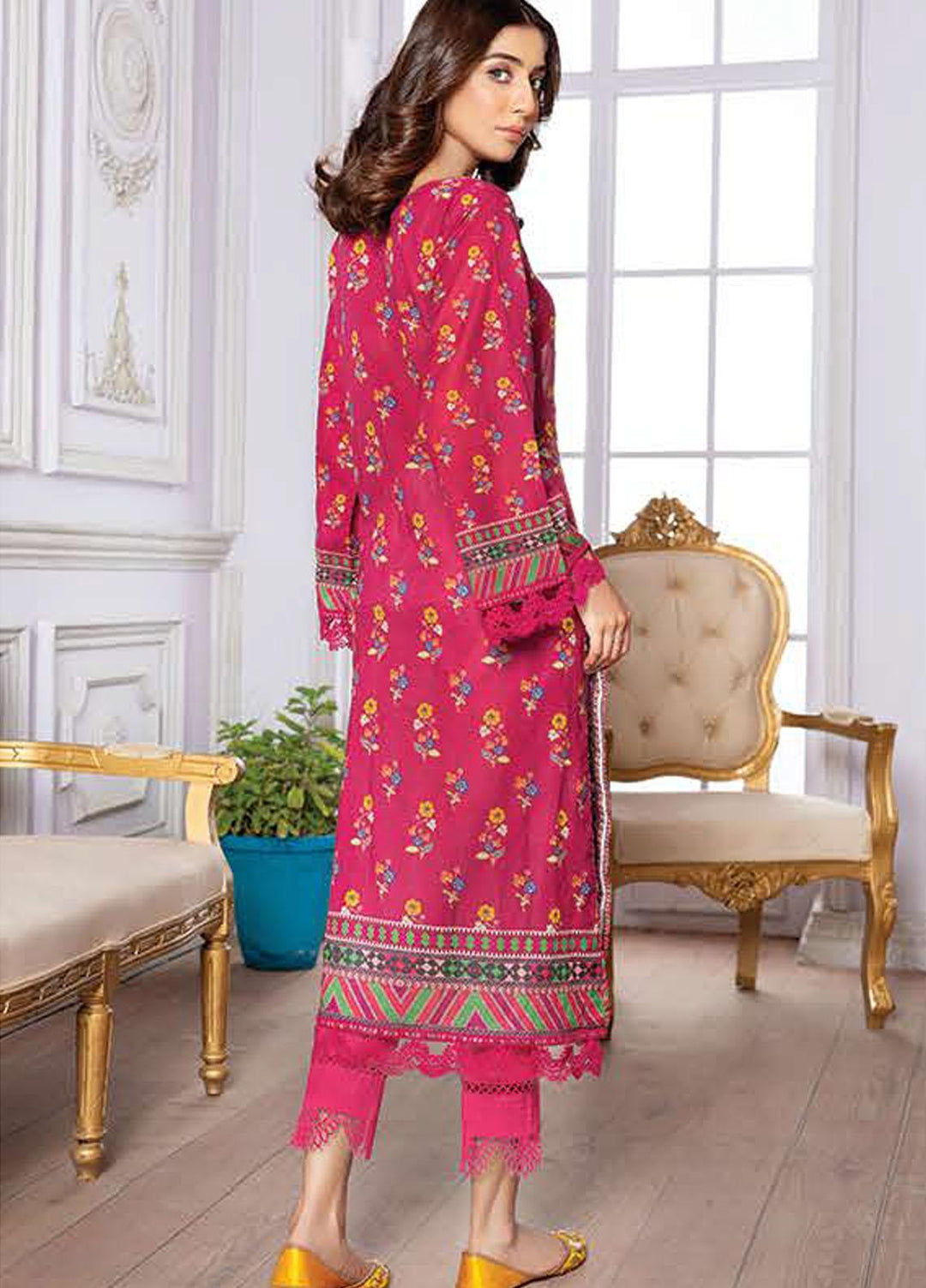 LALA Textiles Printed Lawn  Unstitched Kurties LT22DK LOWA LA-0021 - Summer Collection
