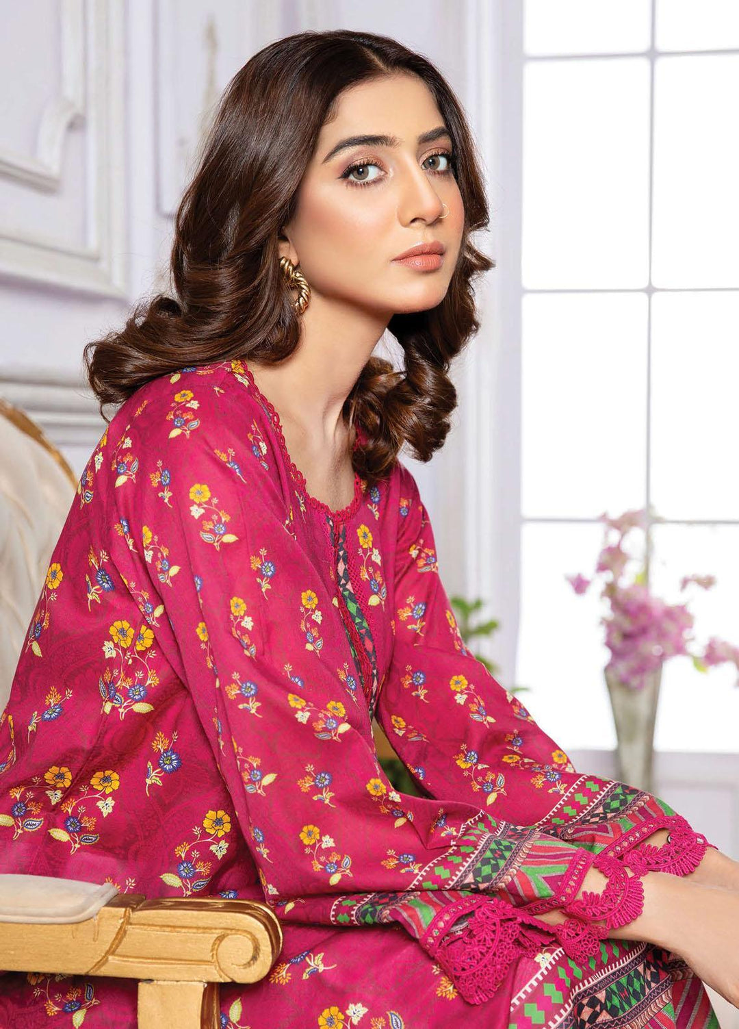 LALA Textiles Printed Lawn  Unstitched Kurties LT22DK LOWA LA-0021 - Summer Collection