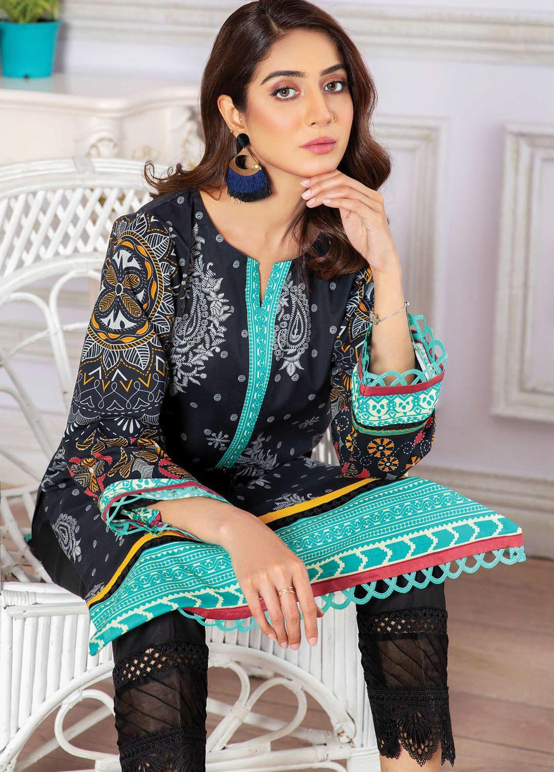 LALA Textiles Printed Lawn  Unstitched Kurties LT22DK SASHA LA-0024 - Summer Collection