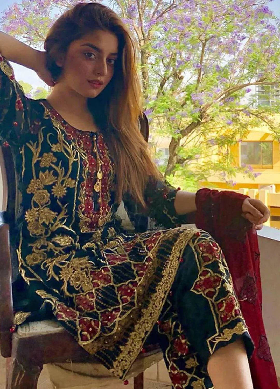 Lallaria By Noorma Kaamal Embroidered Chiffon Suit Unstitched 3 Piece NK24LC NK-CC-01 - Formal Collection