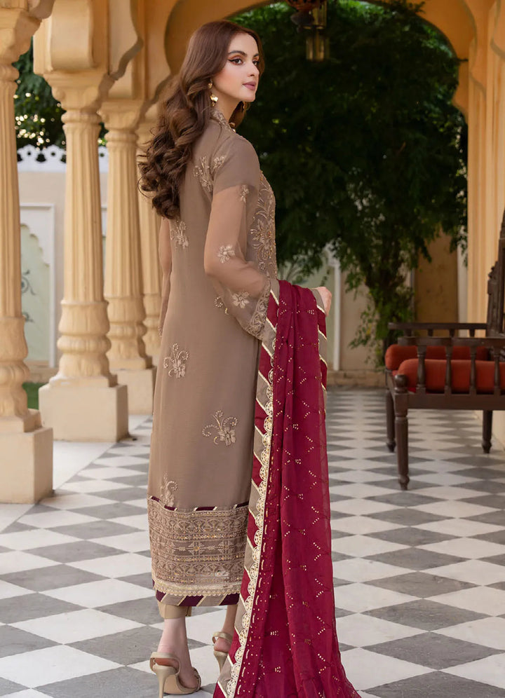 Lallaria By Noorma Kaamal Embroidered  Chiffon Suit Unstitched 4 Piece NK24LC NK-LLC-20 - Summer Collection