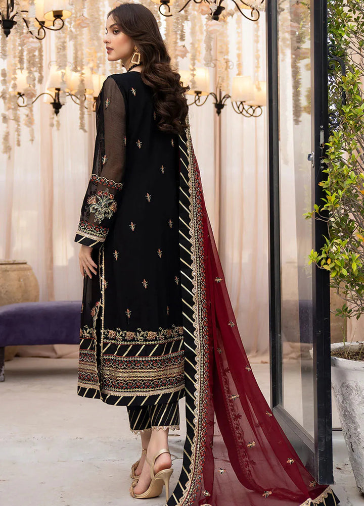 Lallaria By Noorma Kaamal Embroidered Chiffon Unstitched Suits 3 Piece NK23L NK-LLC-04 - Luxury Collection