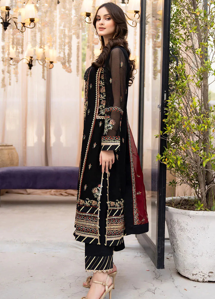 Lallaria By Noorma Kaamal Embroidered Chiffon Unstitched Suits 3 Piece NK23L NK-LLC-04 - Luxury Collection