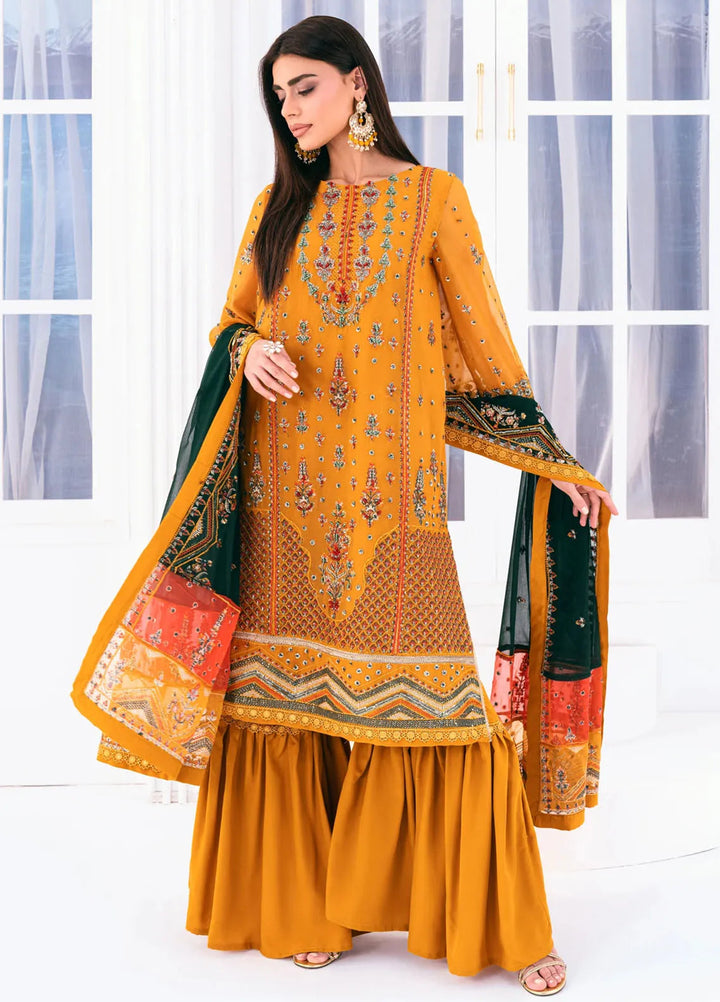 Lallaria by Noorma Kaamal Embroidered Chiffon Suit Unstitched 4 Piece NKL24L NK-LLC-21 - Festive Collection