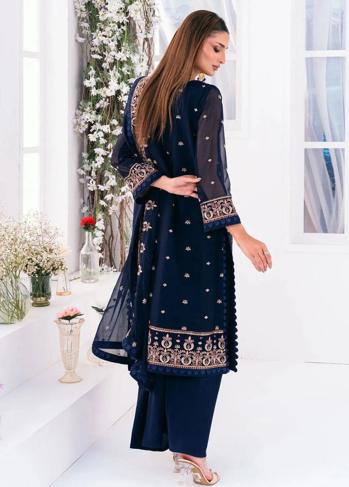 Lallaria by Noorma Kaamal Embroidered Chiffon Suit Unstitched 4 Piece NKL24L NK-LLC-23 - Festive Collection