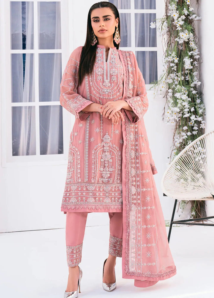 Lallaria by Noorma Kaamal Embroidered Chiffon Suit Unstitched 4 Piece NKL24L NK-LLC-24 - Festive Collection