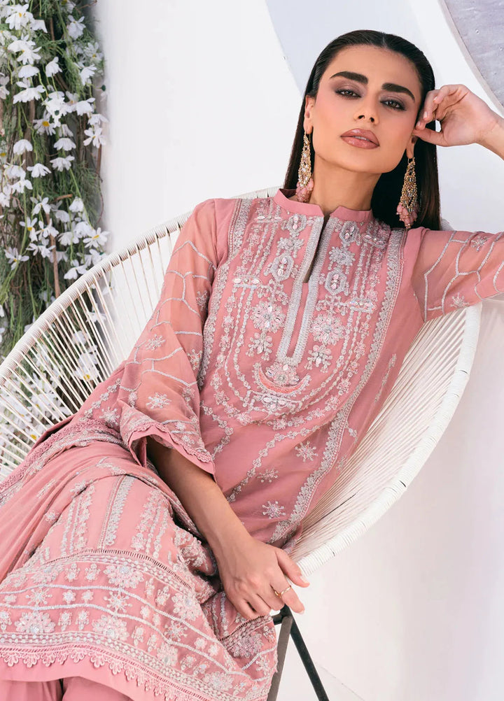 Lallaria by Noorma Kaamal Embroidered Chiffon Suit Unstitched 4 Piece NKL24L NK-LLC-24 - Festive Collection