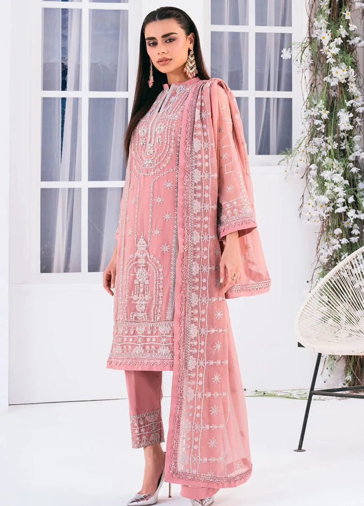 Lallaria by Noorma Kaamal Embroidered Chiffon Suit Unstitched 4 Piece NKL24L NK-LLC-24 - Festive Collection