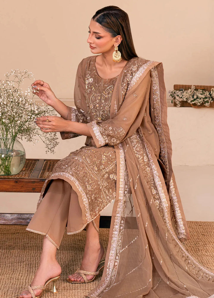 Lallaria by Noorma Kaamal Embroidered Chiffon Suit Unstitched 4 Piece NKL24L NK-LLC-27 - Festive Collection