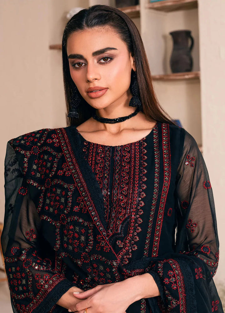 Lallaria by Noorma Kaamal Embroidered Chiffon Suit Unstitched 4 Piece NKL24L NK-LLC-28 - Festive Collection
