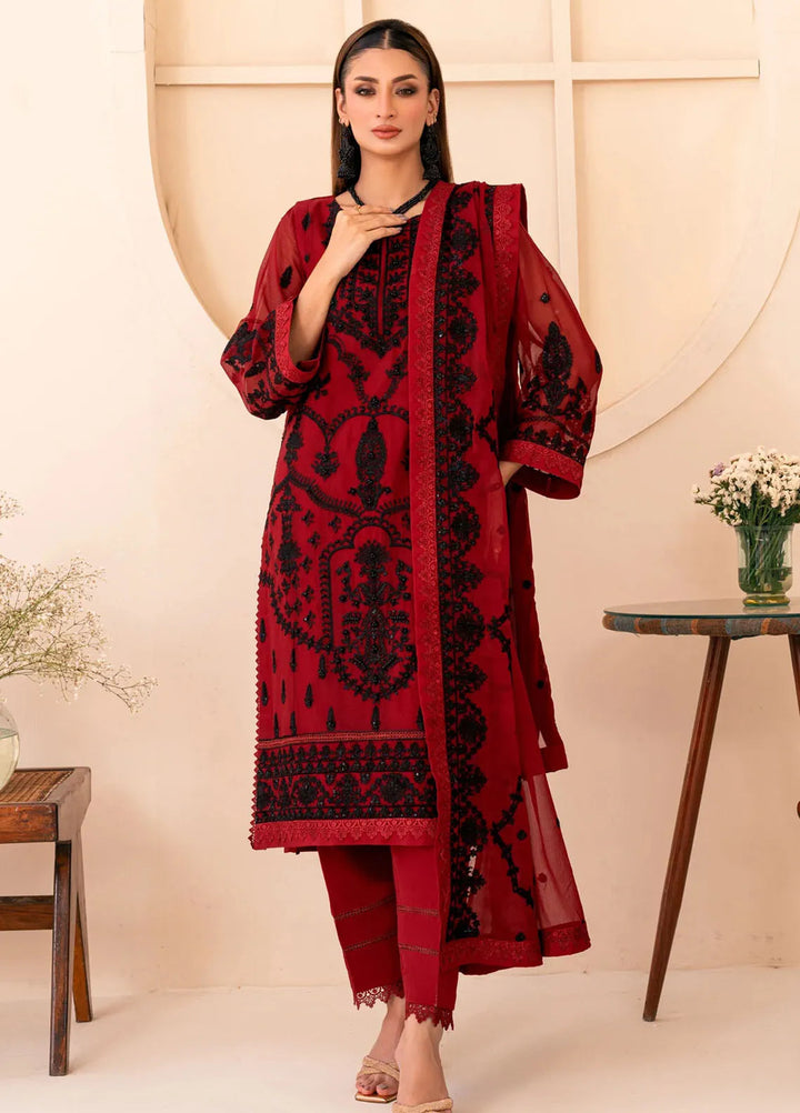Lallaria by Noorma Kaamal Embroidered Chiffon Suit Unstitched 4 Piece NKL24L NK-LLC-30 - Festive Collection
