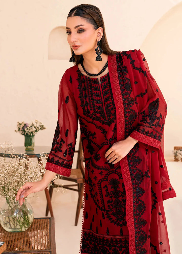 Lallaria by Noorma Kaamal Embroidered Chiffon Suit Unstitched 4 Piece NKL24L NK-LLC-30 - Festive Collection