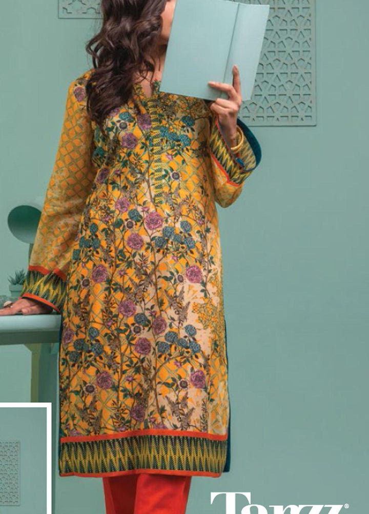 Lamha by Tarzz Printed Lawn  Unstitched Kurties TZ21L SS-1-05 - Spring / Summer Collection