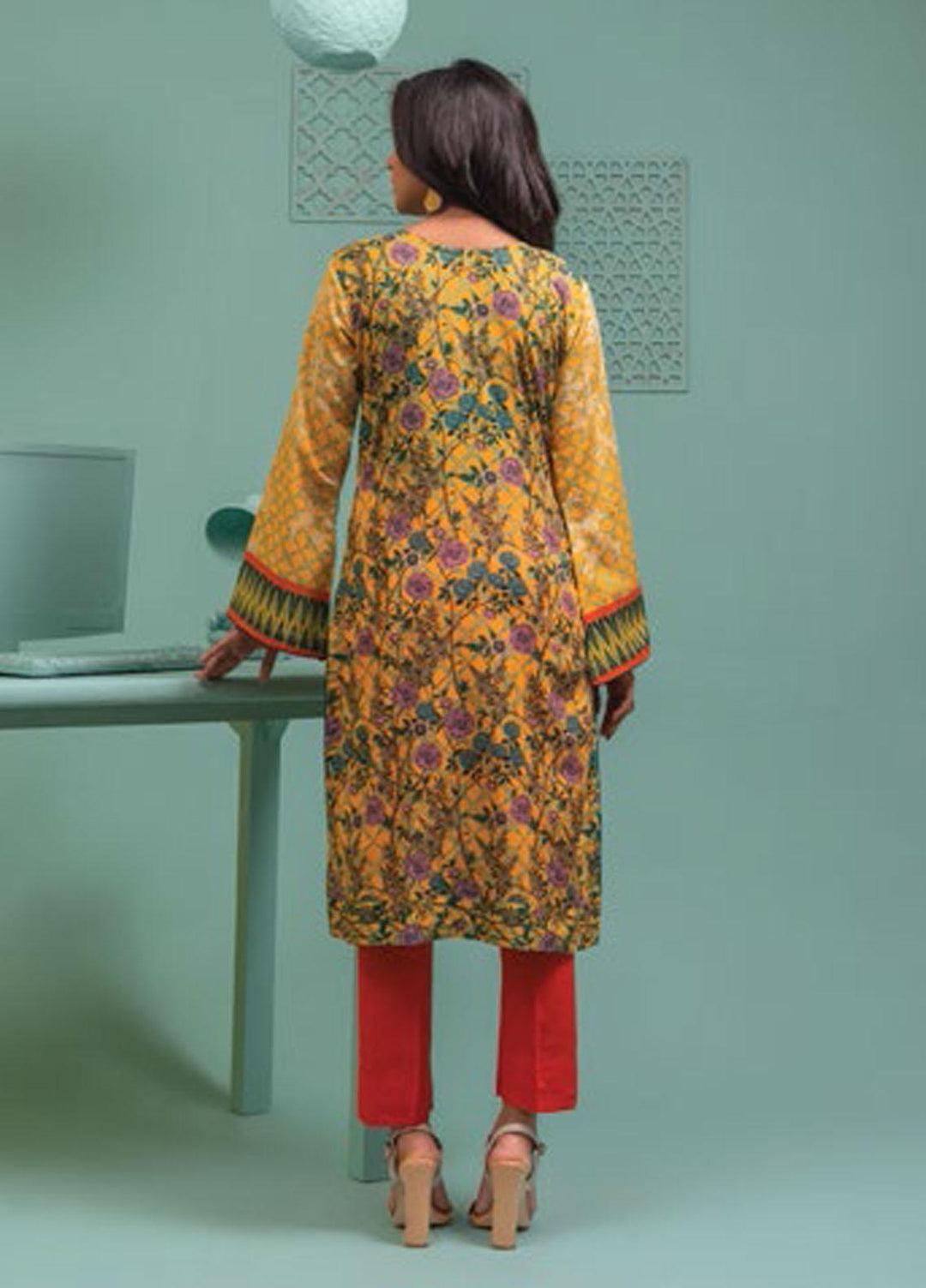 Lamha by Tarzz Printed Lawn  Unstitched Kurties TZ21L SS-1-05 - Spring / Summer Collection