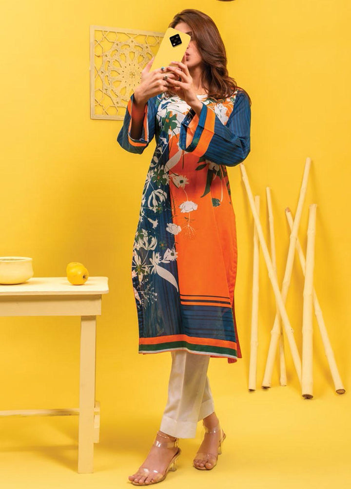 Lamha by Tarzz Printed Lawn  Unstitched Kurties TZ21L SS-1-06 - Spring / Summer Collection