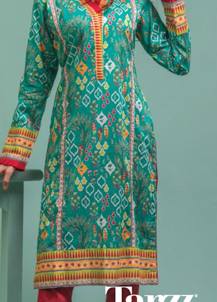 Lamha by Tarzz Printed Lawn  Unstitched Kurties TZ21L SS-1-07 - Spring / Summer Collection