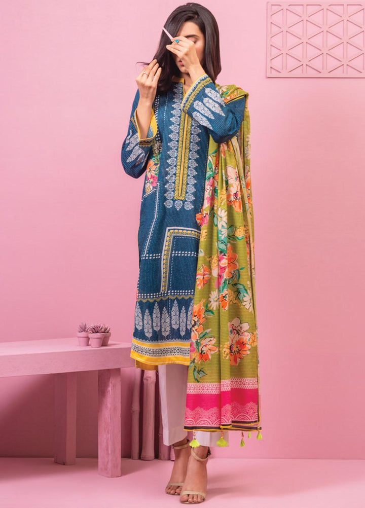Lamha by Tarzz Printed Lawn Suits Unstitched 2 Piece TZ21L SS-2-06 - Spring / Summer Collection