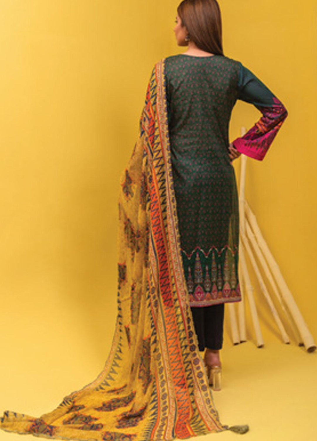 Lamha by Tarzz Embroidered Lawn Suits Unstitched 3 Piece TZ21L SS-3-06 - Spring / Summer Collection