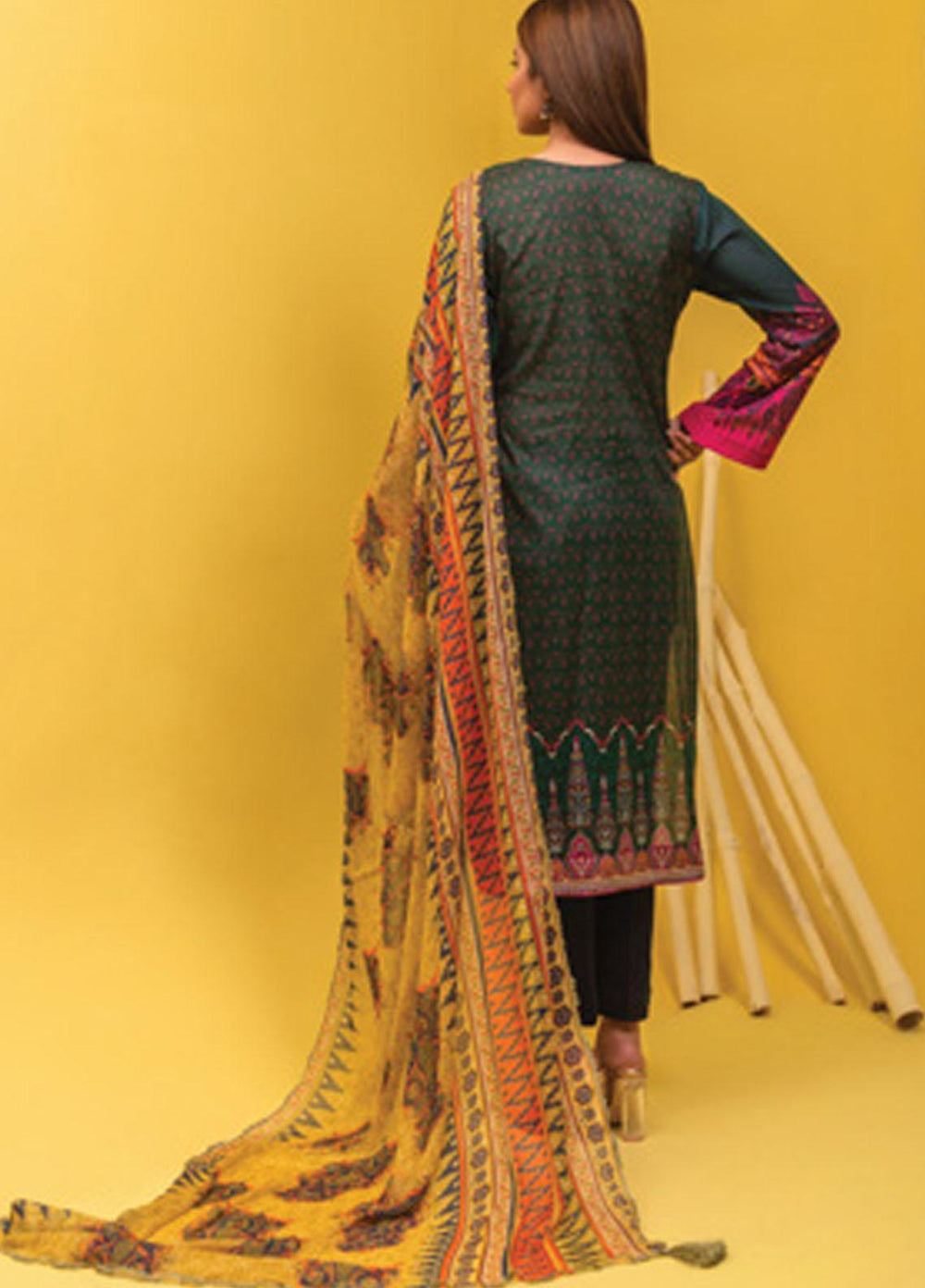 Lamha by Tarzz Embroidered Lawn Suits Unstitched 3 Piece TZ21L SS-3-06 - Spring / Summer Collection