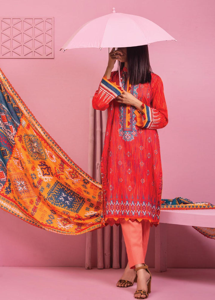 Lamha by Tarzz Printed Lawn Suits Unstitched 3 Piece TZ21L SS-3-07 - Spring / Summer Collection