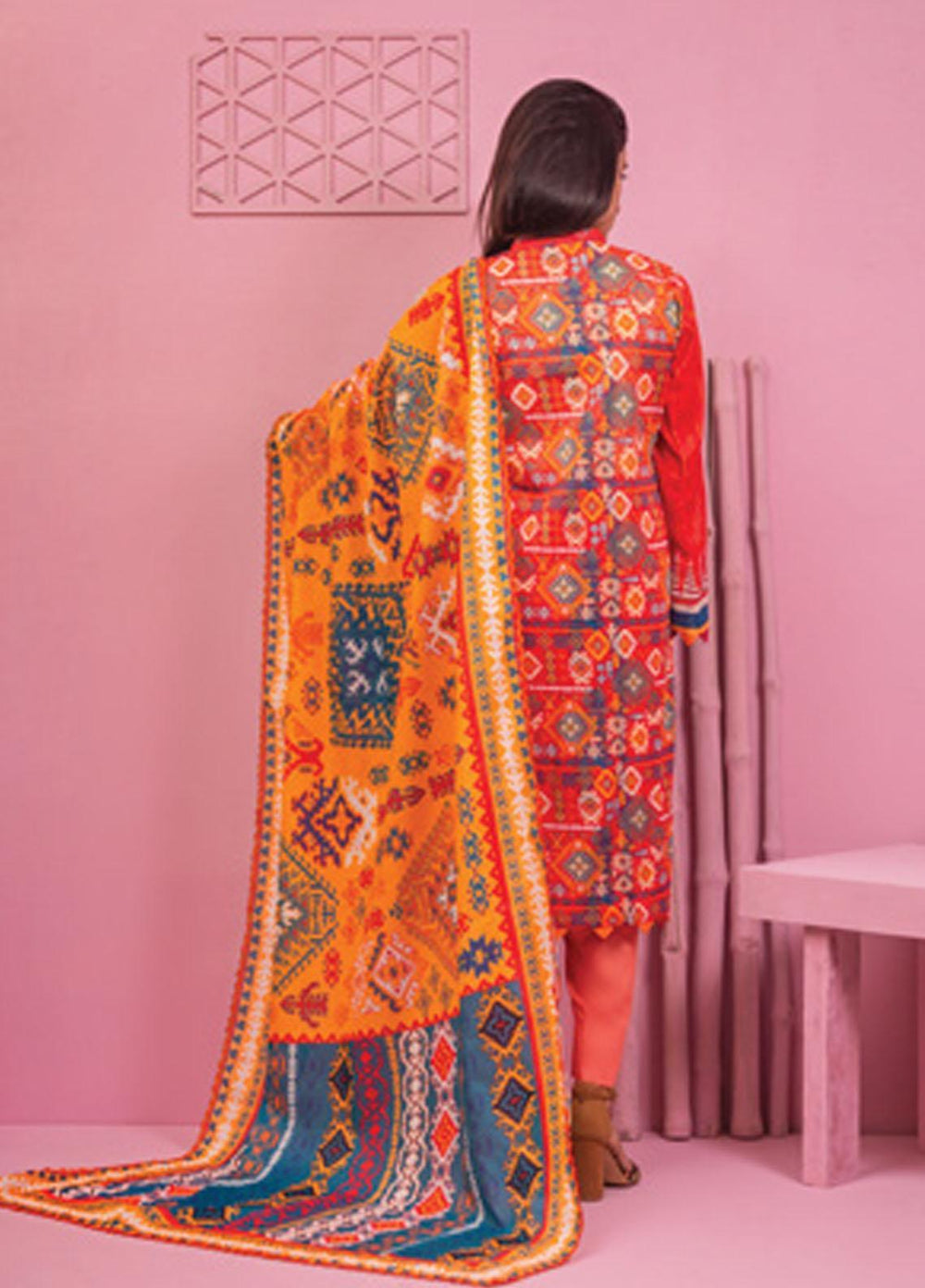 Lamha by Tarzz Printed Lawn Suits Unstitched 3 Piece TZ21L SS-3-07 - Spring / Summer Collection