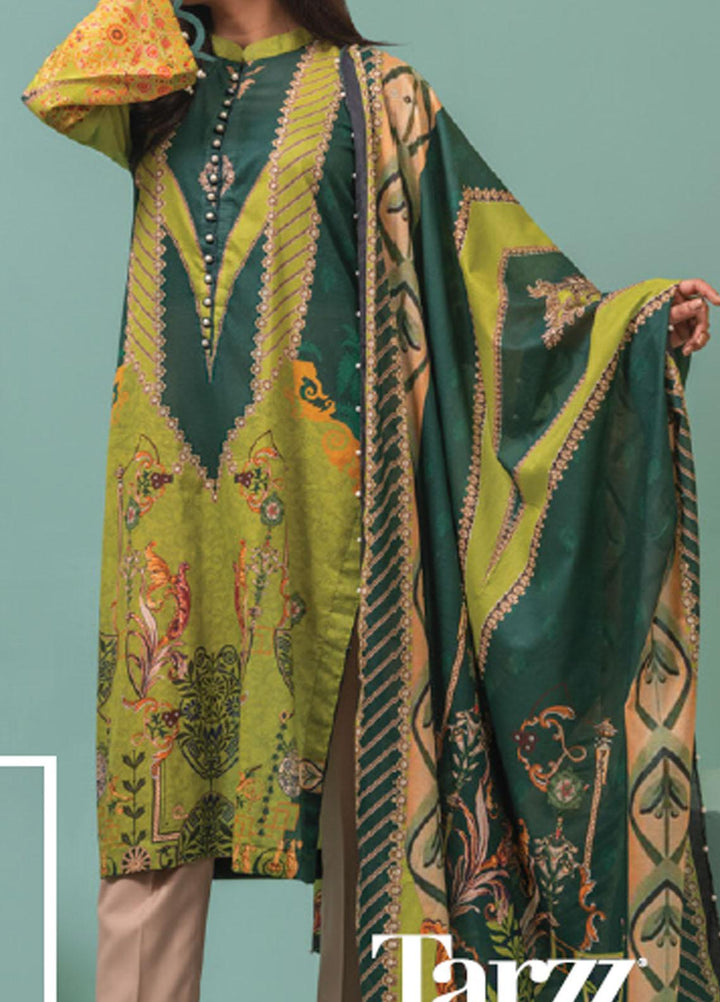 Lamha by Tarzz Printed Lawn Suits Unstitched 3 Piece TZ21L SS-3-08 - Spring / Summer Collection