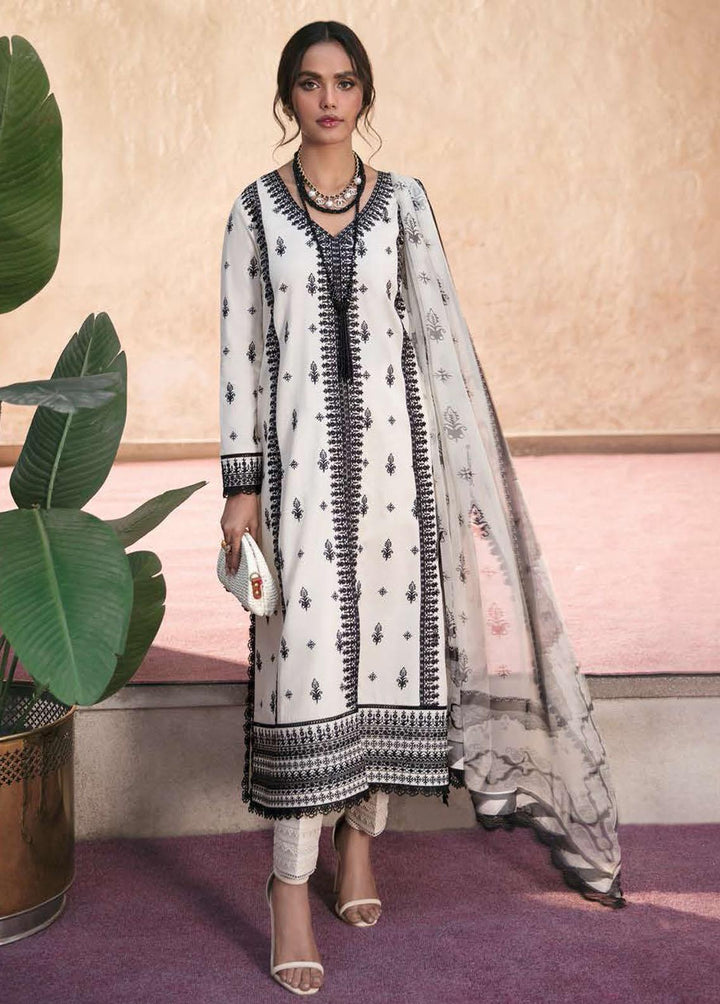 Lamhay By Afrozeh Embroidered Lawn Suits Unstitched 3 Piece AF23L 001 Mirage - Luxury Collection