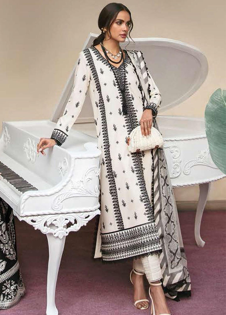 Lamhay By Afrozeh Embroidered Lawn Suits Unstitched 3 Piece AF23L 001 Mirage - Luxury Collection