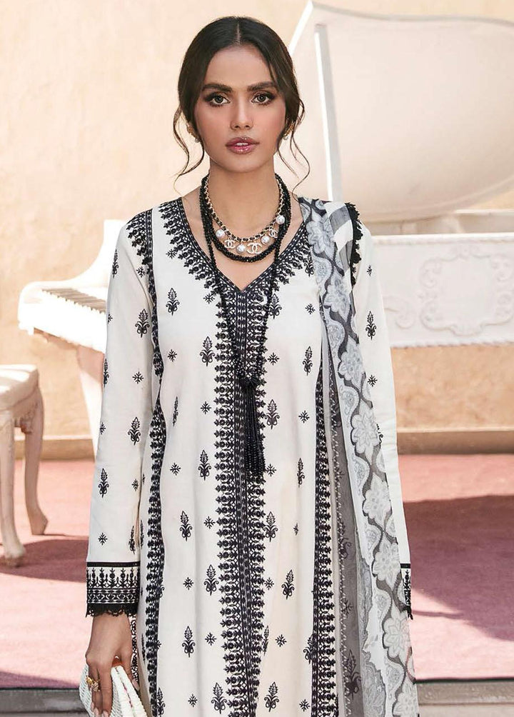 Lamhay By Afrozeh Embroidered Lawn Suits Unstitched 3 Piece AF23L 001 Mirage - Luxury Collection