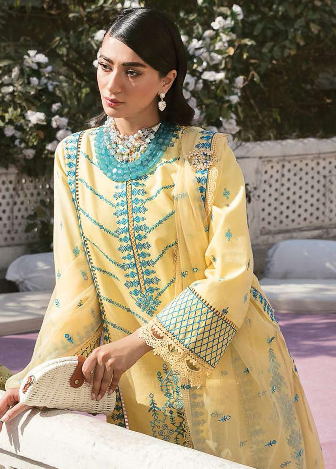 Lamhay By Afrozeh Embroidered Lawn Suits Unstitched 3 Piece AF23L 007 Zephyr - Luxury Collection