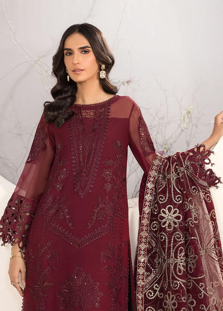 Lamhay By Alizeh Fashion Embroidered Chiffon Suits Unstitched 3 Piece AFB23L Raisa - Festive Collection