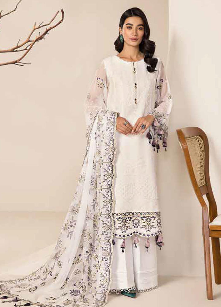 Lamhay By Alizeh Fashion Embroidered Chiffon Suits Unstitched 3 Piece AFB23L Abar - Festive Collection