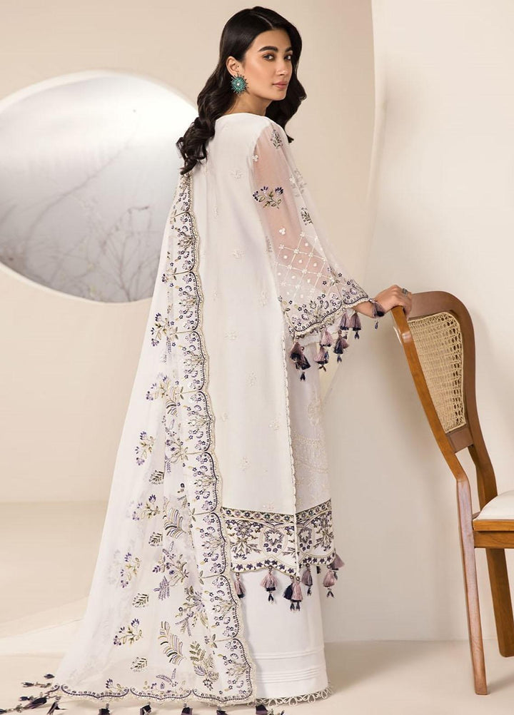 Lamhay By Alizeh Fashion Embroidered Chiffon Suits Unstitched 3 Piece AFB23L Abar - Festive Collection